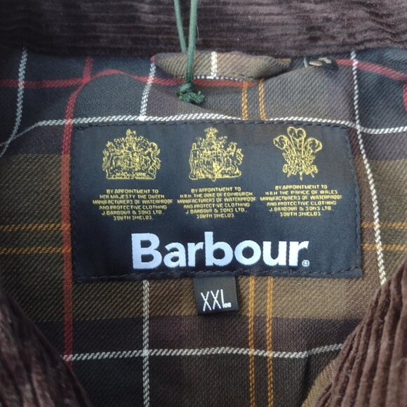 Barbour Imp Wax Jacket XXL Sage Green Tartan Lined Cotton Coat NWT - Picture 3 of 7